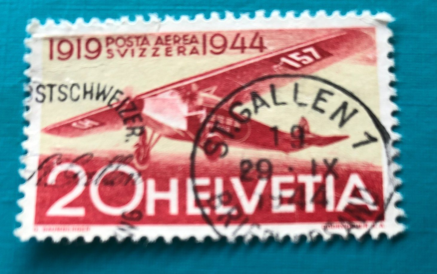 Alle Briefmarken: Nr.F 38 mit Vollstempel St.Gallen – Gebraucht aus Aarau von Billa007