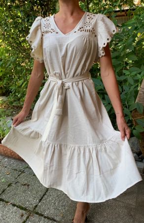 Chic abito di lino e viscosa tgM/L-feste👌vacanze