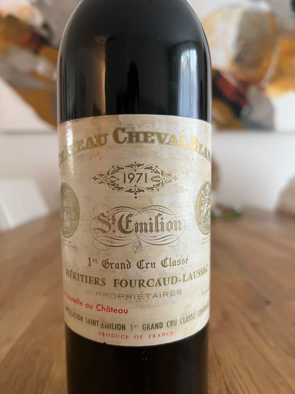 Vino: 1 Fl. Cheval Blanc 1971 – Nuovo e nell'imballaggio originale da Birmensdorf ZH venduto da Zielasco 1