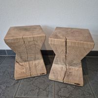 Sitz-Hocker Eiche konisch