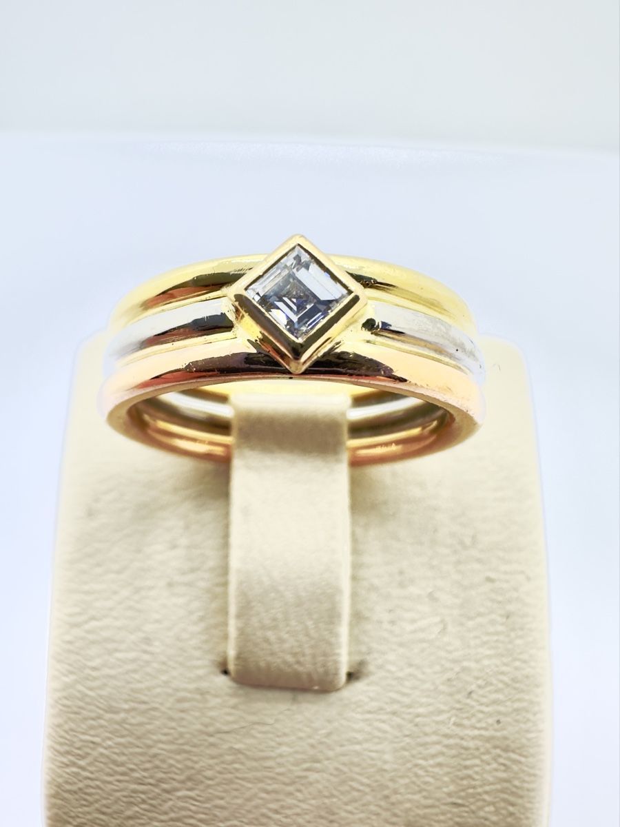 Ringe: 750/18 Karat Gold Ring mit 028 Ct Brillant – Gebraucht aus Murg von MTGold 5