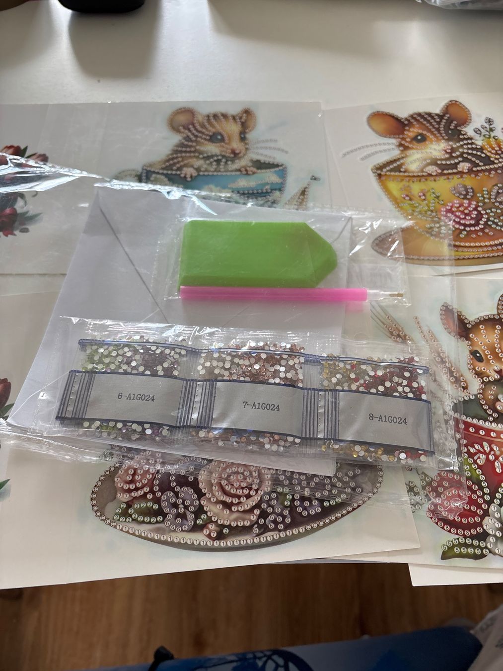 Kit bricolage: Diamond Paiting Karten Mäuse – Nuovo (secondo la descrizione) da Amriswil venduto da SCHLOSSGEISTLI 3