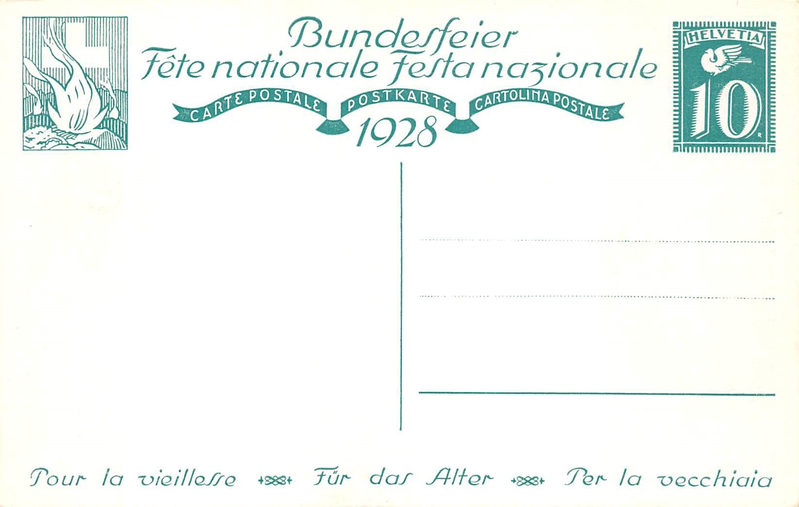 Tutti i francobolli: Bundesfeierkarte 1928, Grossmutter mit Mädchen – Usato da Ottikon b.Kemptth. venduto da Neptun1974 1