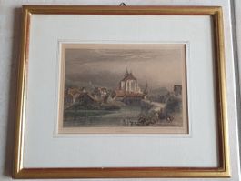 Schöne Stahlstich drawn by H. Winkler Appenzell
