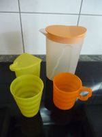 Tupperware Set: Krug, Becher, Rahmhäfeli, Orange/Gelb
