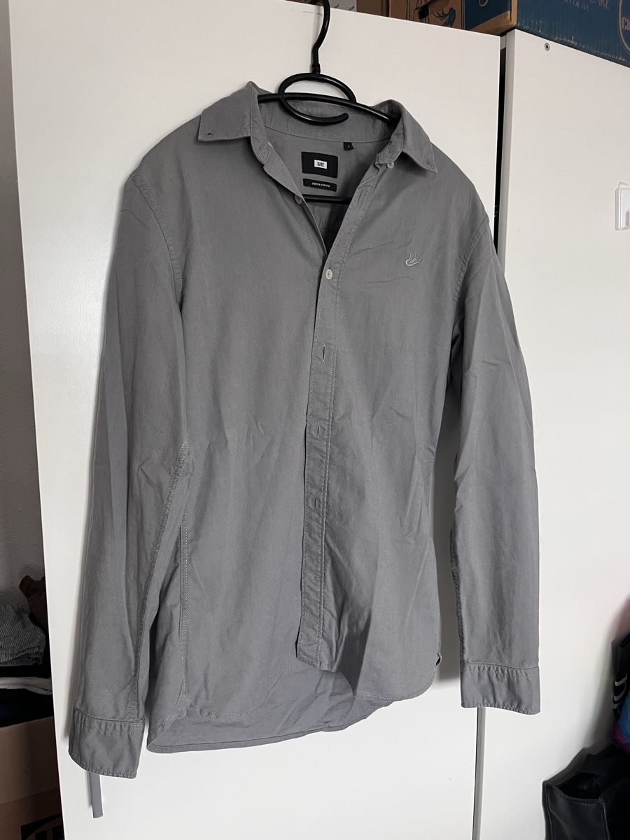We Camicie: Herren Hemd grau Grösse S Stretch Oxford WE – Usato da Wolfhausen venduto da Sel86i