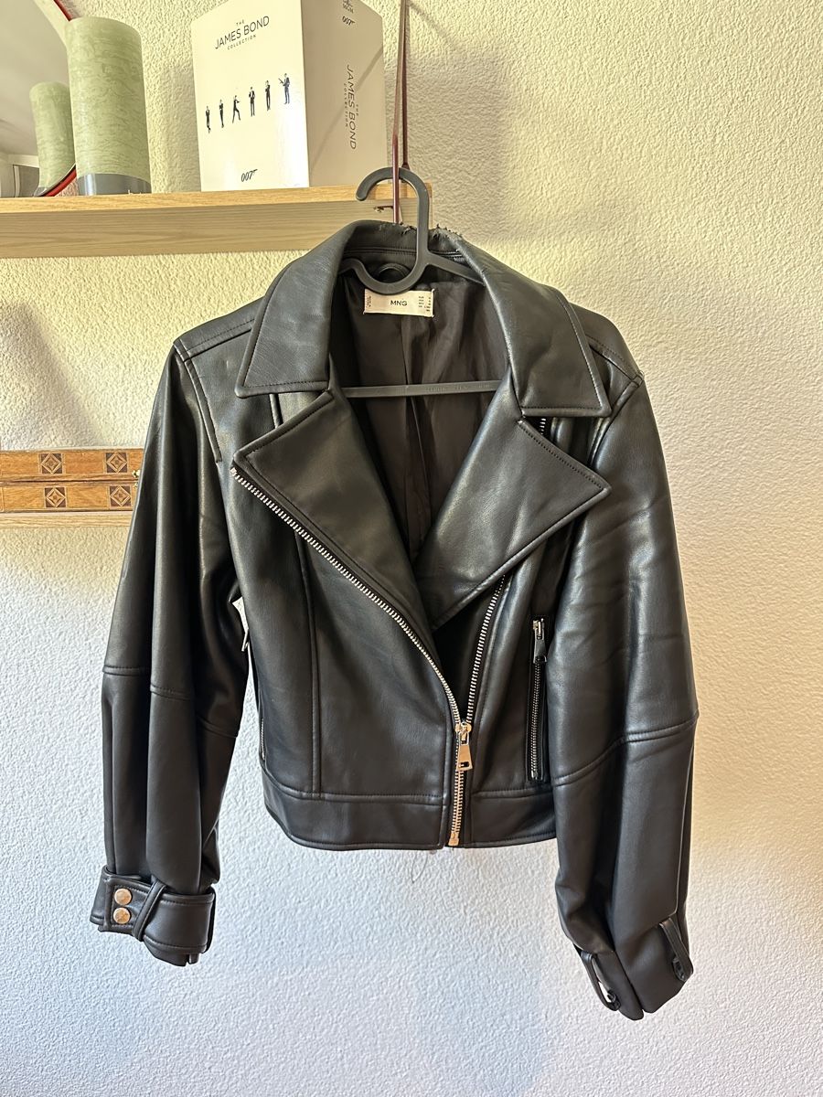 Mango Giacche: Damen Bikerjacke Schwarz – Usato da Cazis venduto da sina12