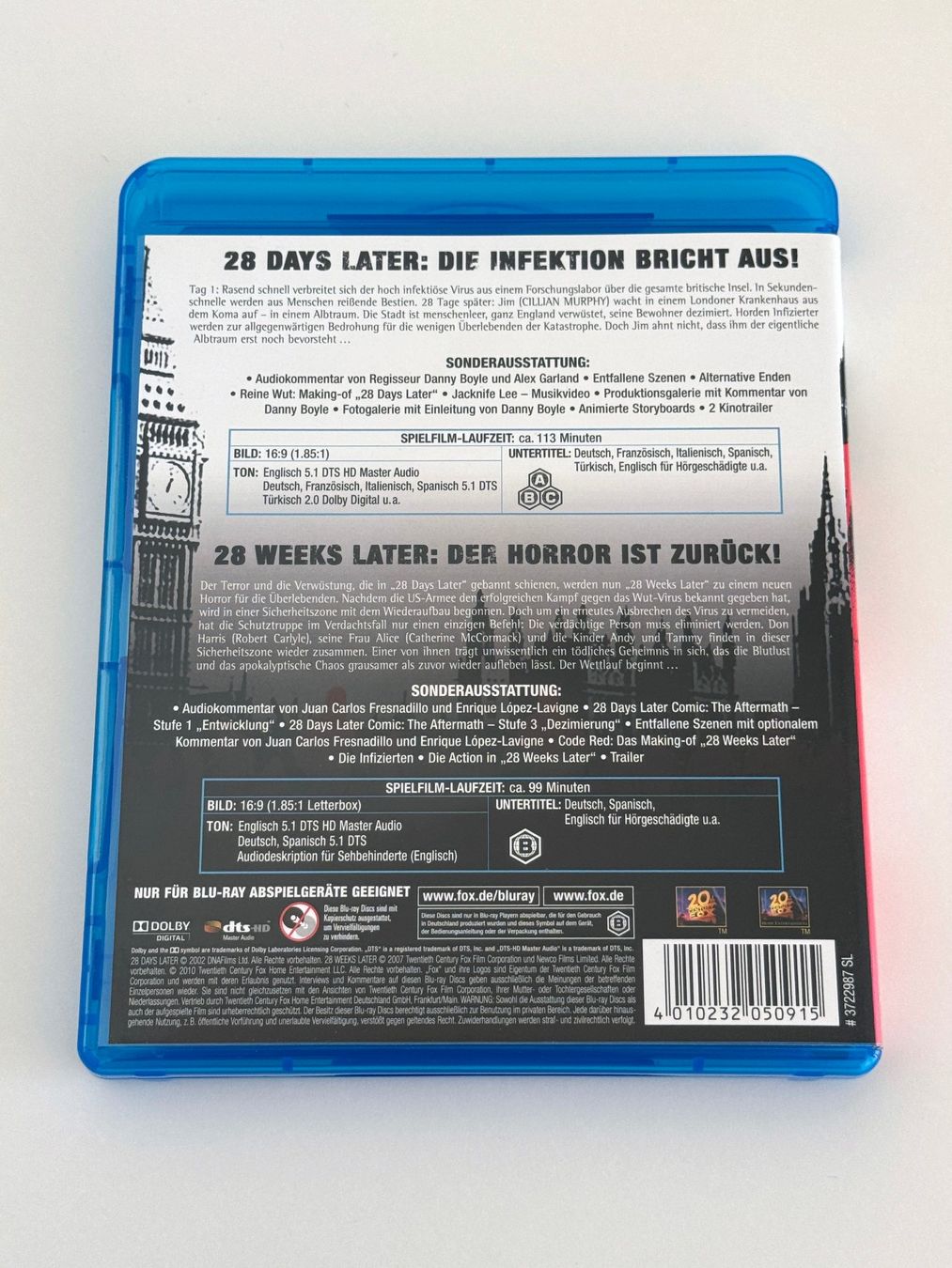 Alle DVDs: 28 Days Later + 28 Weeks Later Blu-Ray – Gebraucht aus Neuheim von vnetz 1