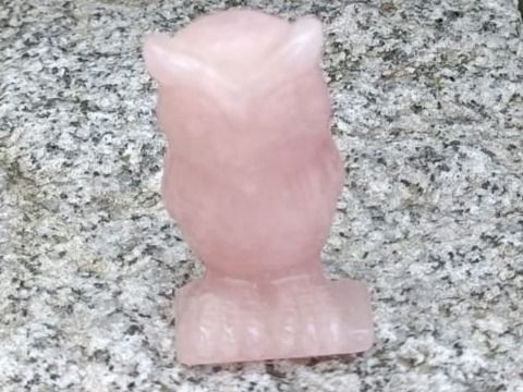 Mineralien & Heilsteine: Eule aus Rosenquarz – Neu (gemäss Beschreibung) aus Emmenbrücke von Levira8