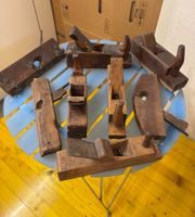 8 Antike Hobel, Holzhobel, Handwerker Raritäten