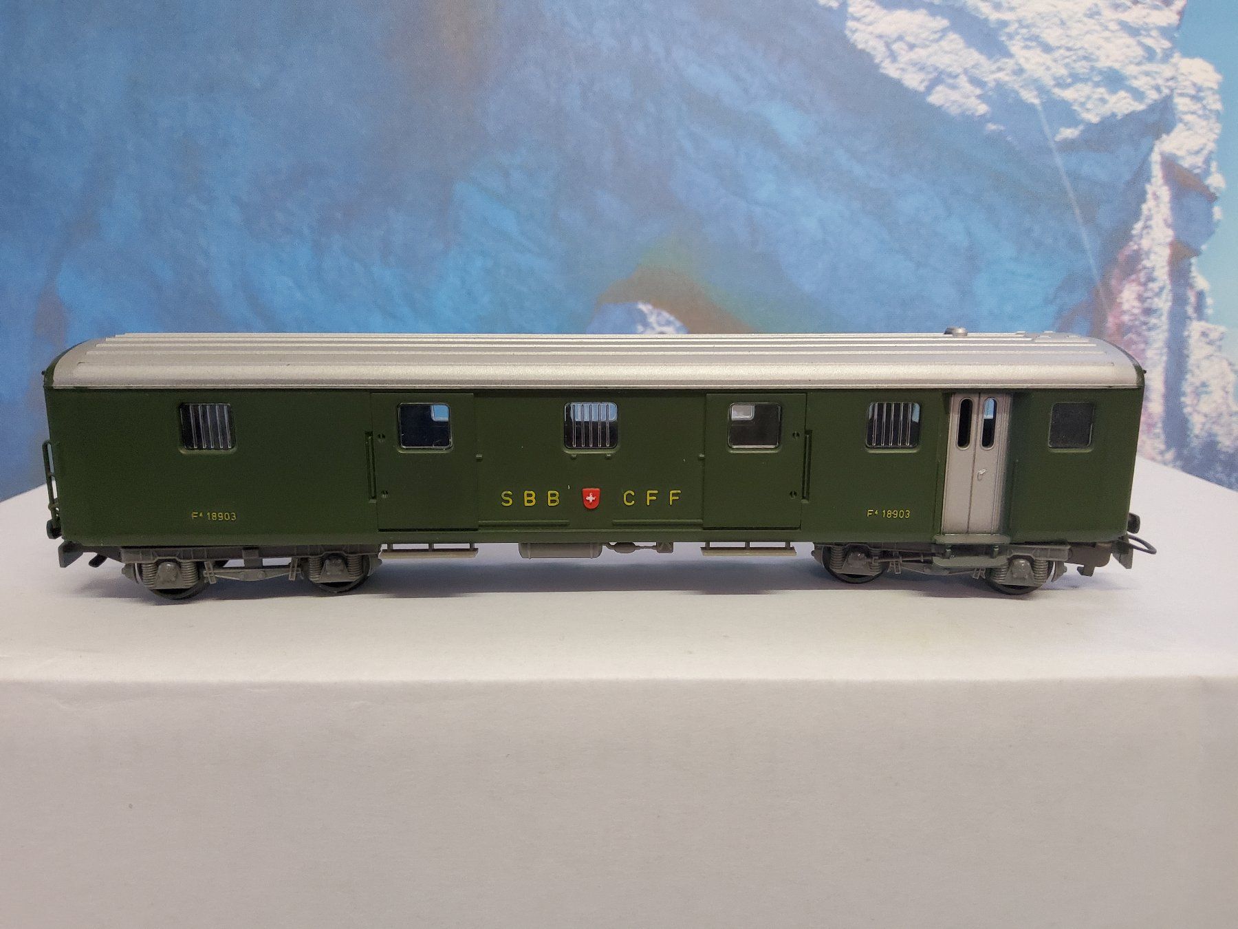 Kleinbahn Modellini di ferrovie: 2 Kleinbahn Gepäckwagen H0 Nr. 382 – Usato da Grüningen venduto da VENOM59 7