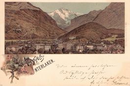 -Litho Gruss aus Interlaken