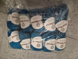 Wolle 10 Knäuel Türkis blau