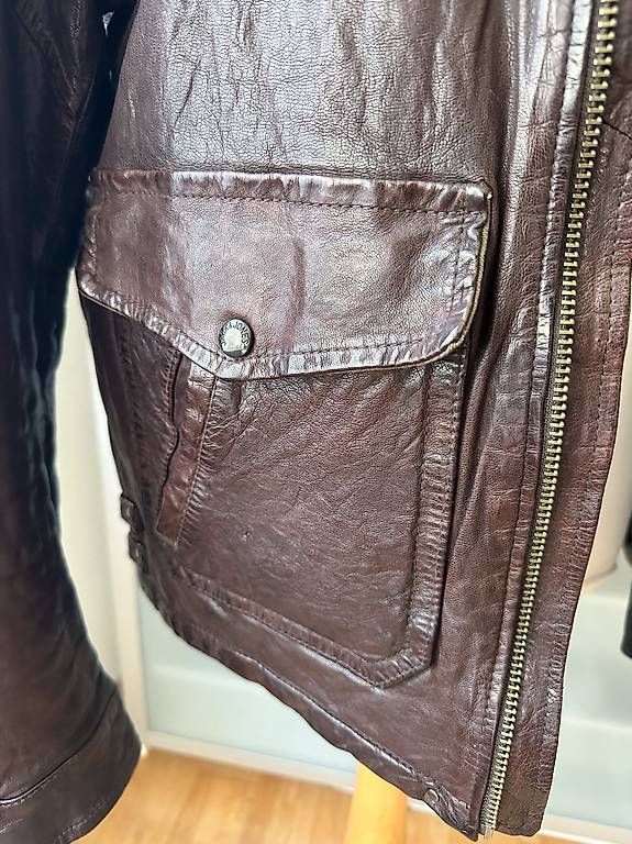 Jack & Jones Giacche: Herren Lederjacke Echtleder Gr. XL dunkelbraun – Usato da Zumikon venduto da luthien1805 2