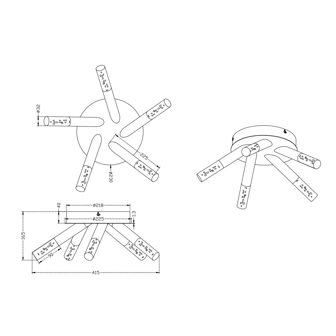 Lampadari & plafoniere: LED Deckenleuchte, Chrom, IP44 – Nuovo (secondo la descrizione) da Kreuzlingen venduto da Smart-Light 3