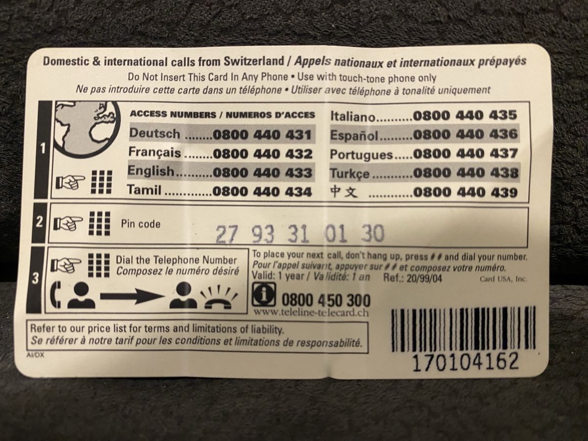 Telefon- & Taxkarten: Carte – Defekt aus Lausanne von babacard10 1