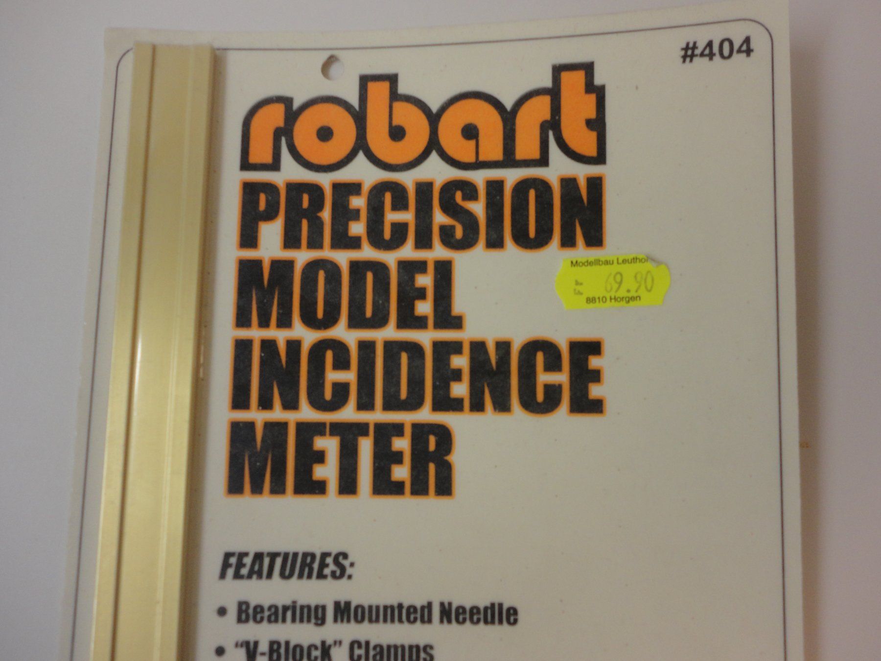 Modellismo RC: Robart Precision Model Incidence Meter #404 in OVP – Nuovo e nell'imballaggio originale da Horgen venduto da RcModell 1