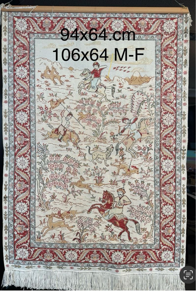 Tappeti: Seide Teppich Wandteppich 94x64.cm – Usato da Büron venduto da Filadefia-888 6
