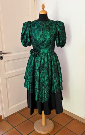 Festliches Abendkleid, Robe, grün, Unikat, S
