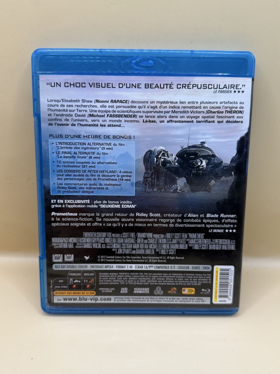 Tutti i DVDs: Prometheus Blu-ray - Ridley Scott – Usato da Genève venduto da sho_67qj 1