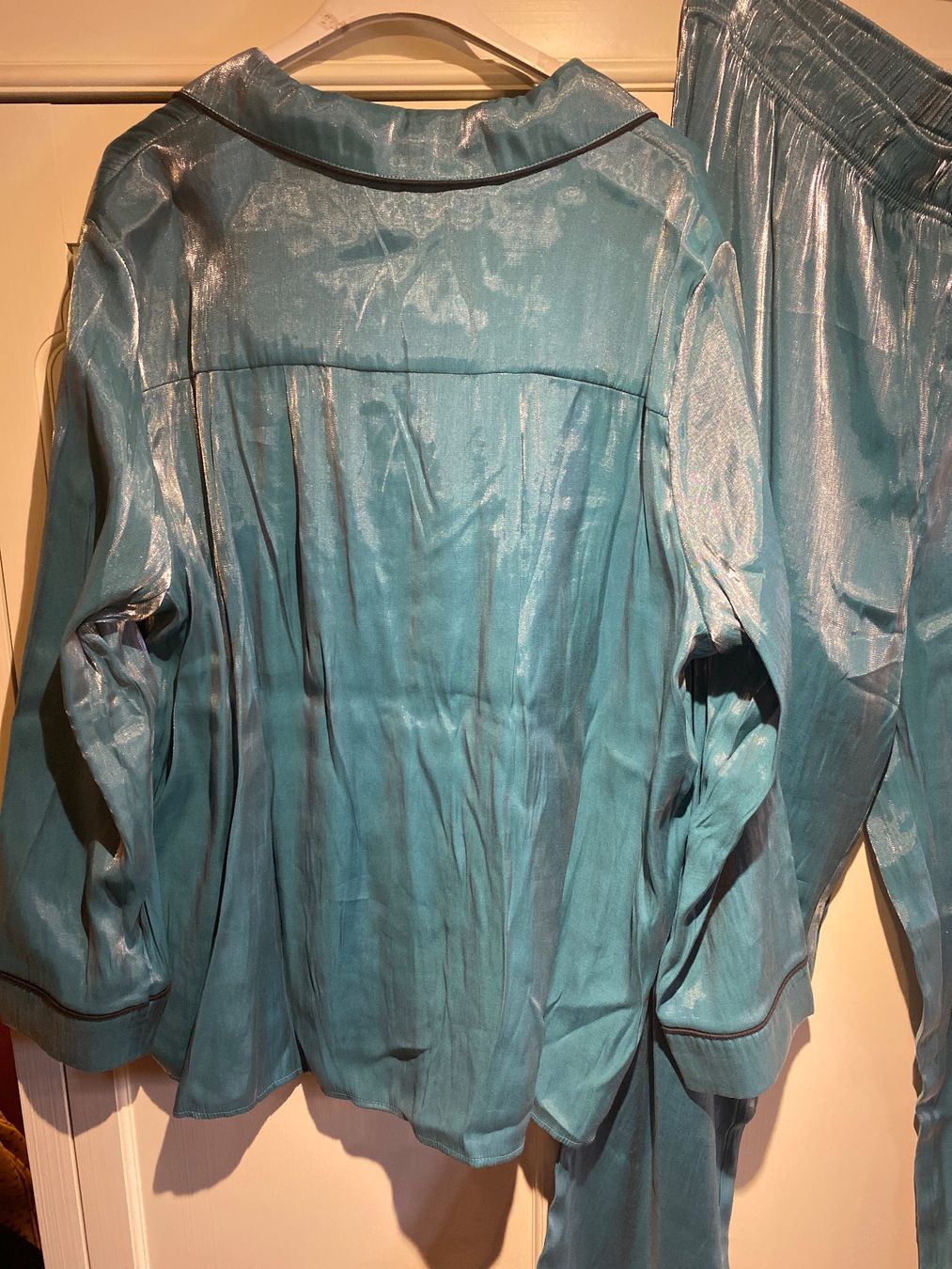 Negligees & Pigiami: DAMEN PYJAMA SET,SEIDENGLANZ TÜRKIS – Nuovo (secondo la descrizione) da Meienried venduto da ManuelaBoutique 4