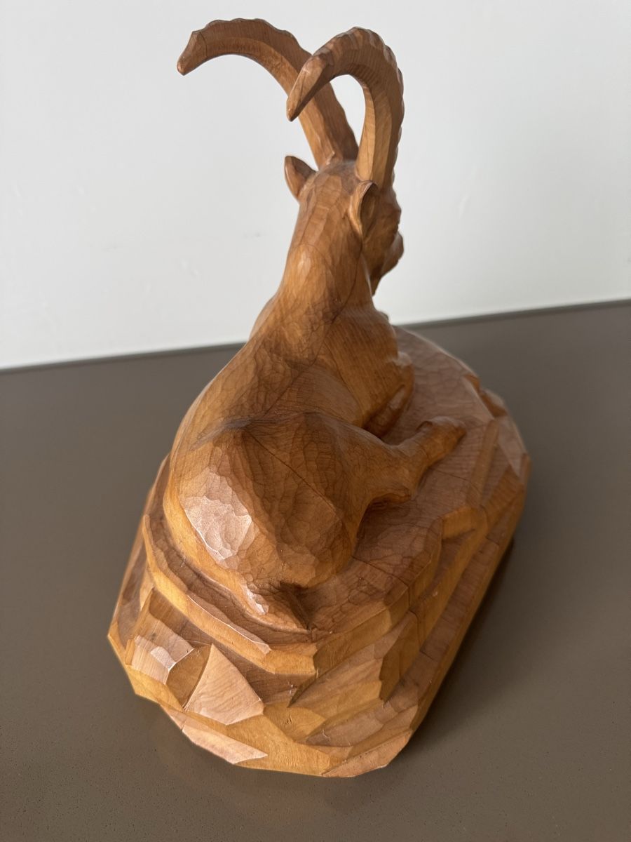 Skulpturen & Statuen: Holz-Steinbock geschnitzt, Handarbeit, Dekoration – Neu (gemäss Beschreibung) aus Ibach von jansim 4
