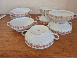 8 bols/coupes à dessert porcelaine Limoges ancienne M2