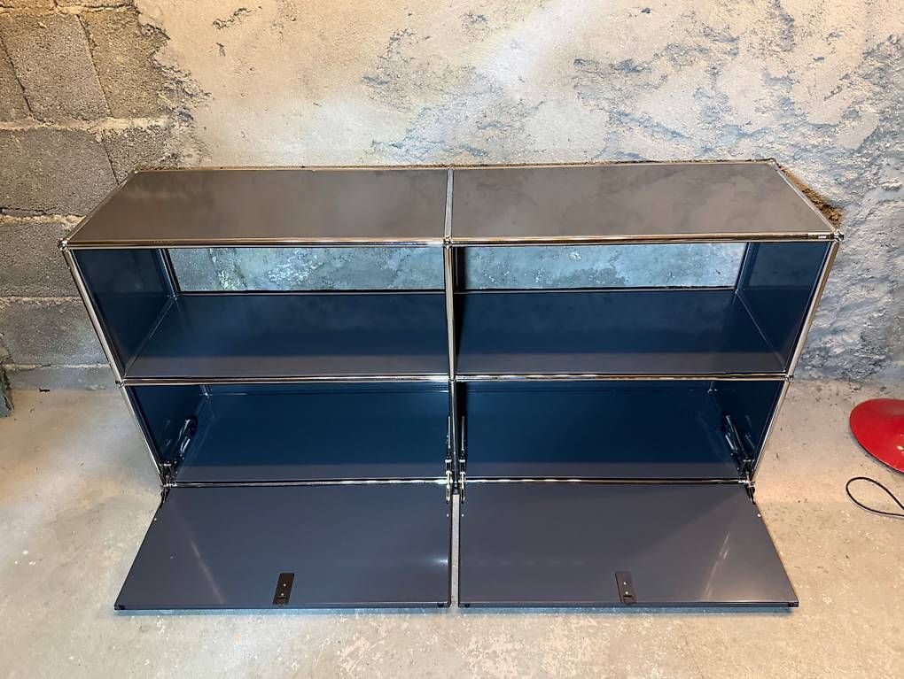 USM Cassettiere: USM Haller Sideboard  Anthrazit - Klappen unten – Usato da Schalunen venduto da Schwende2 3
