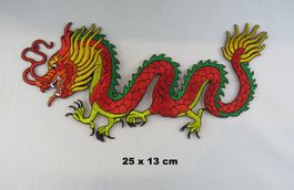 DRACHE - XXL Aufnäher - Aufbügler - Stickerei - 25x13cm