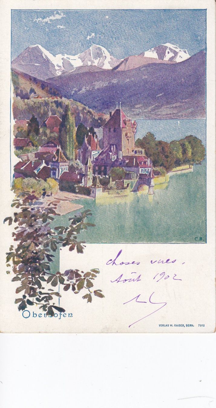 Cartoline postali: Oberhofen   BE          ca.  1 9 0 0 – Usato da Brig venduto da Valcards54