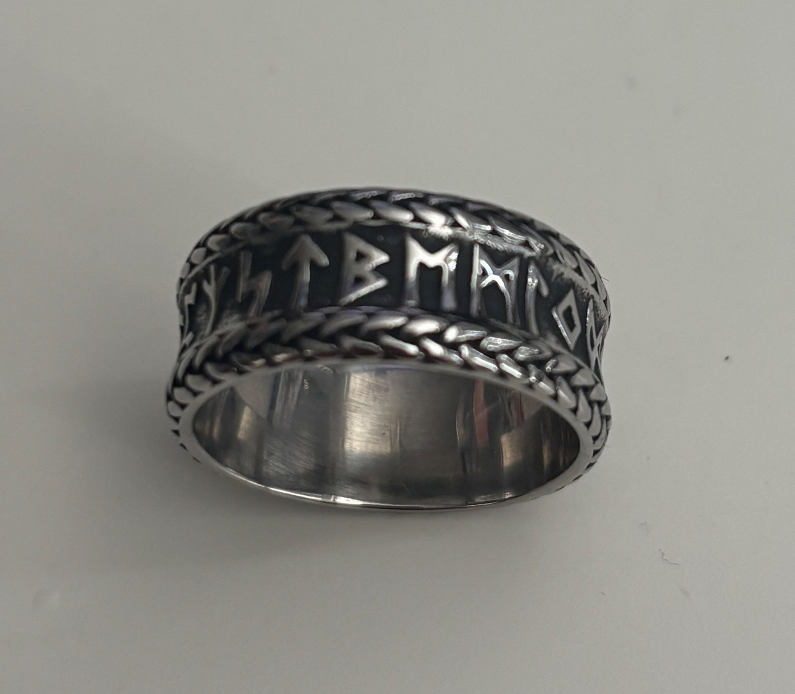 Anelli: Stahl Ring Runen Wikinger Vikings US Grösse 10 – Nuovo (secondo la descrizione) da Egg b. Zürich venduto da superman1975