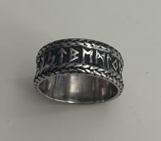 Stahl Ring Runen Wikinger Vikings US Grösse 10