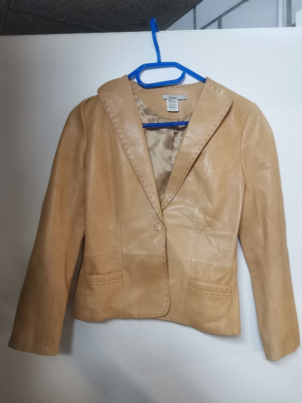 Jacken: Filippa K Lederblazer, hellbeige, Grösse XS – Gebraucht aus St. Antoni von AJTurner 3