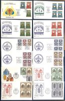 1973-78 Vatikan - Div. FDC Kompl.Sätze Viererblock + Einzel