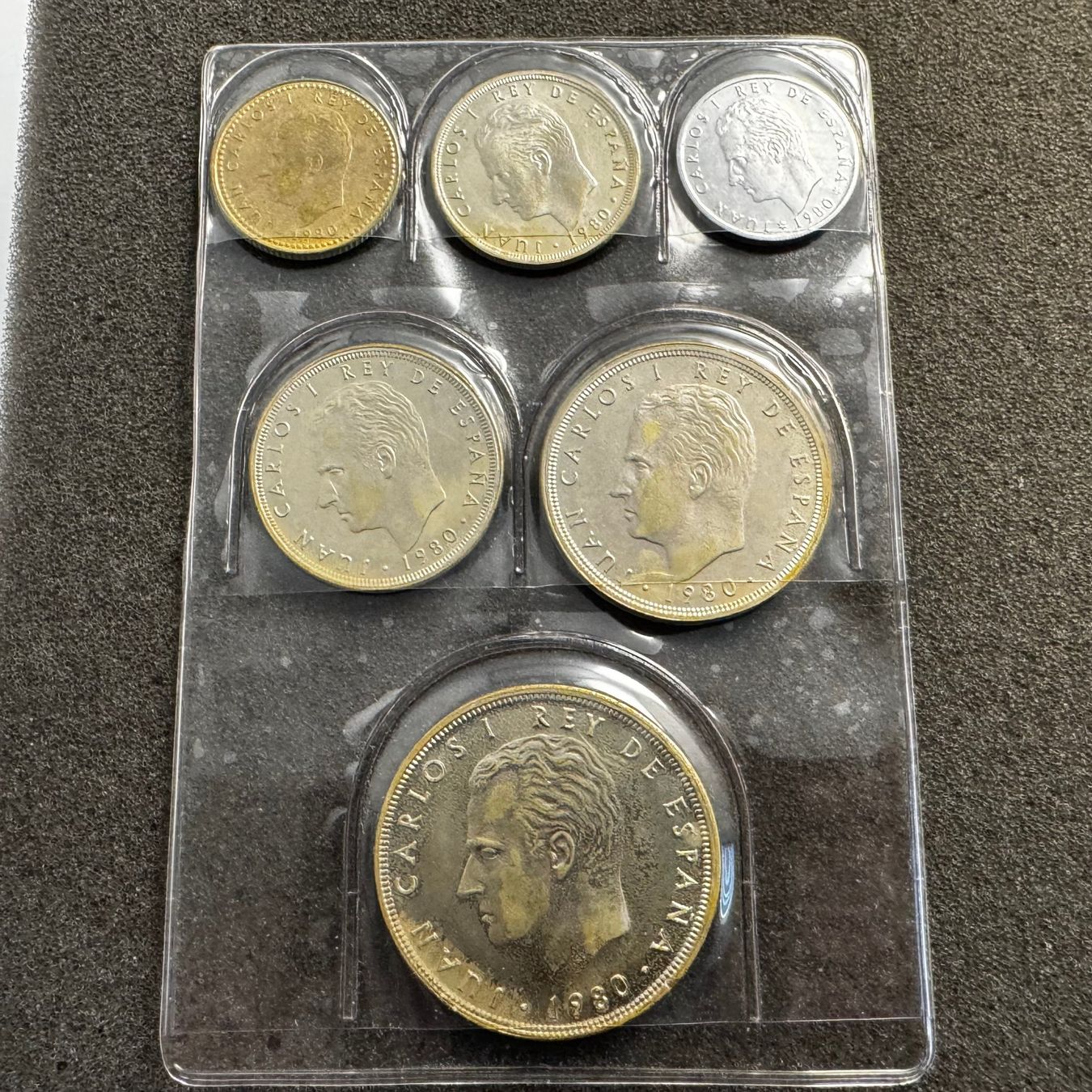 Tutti le monete: Münz Satz Spanien 1980 - Pesetas – Usato da Reitnau venduto da tb-muenzen 1