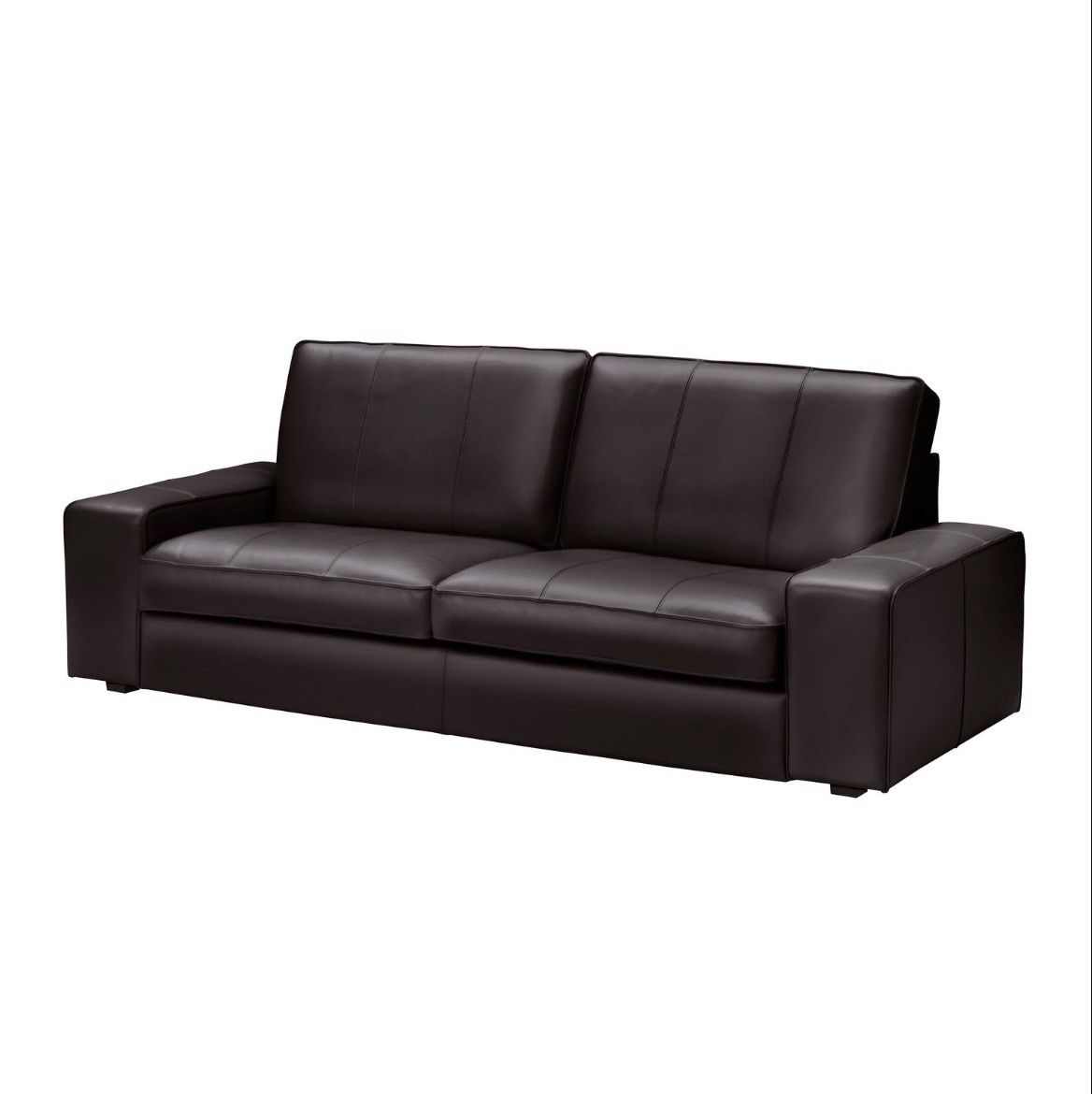 Ikea Divani: Ikea Kivik 3er Ledersofa dunkelbraun – Usato da Bussnang venduto da __Geronimo__ 3