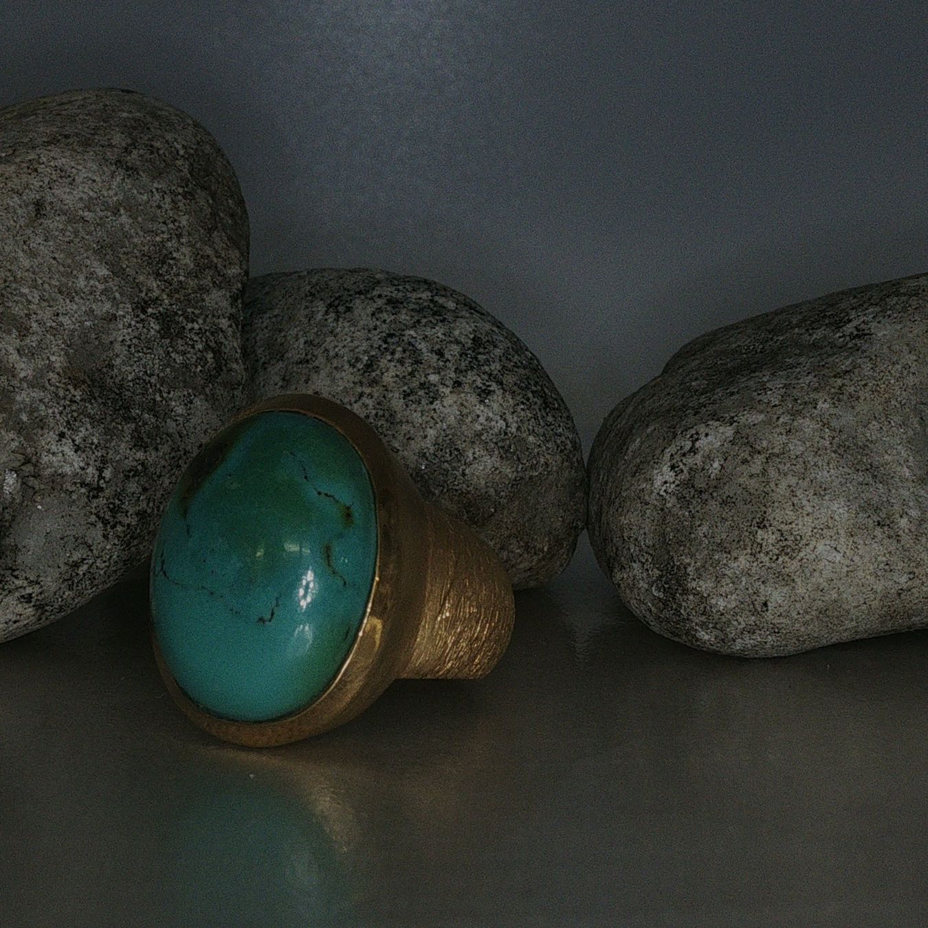 Olga Ribler Ringe: Statement Silber Ring 925 mit Türkise Grösse 53 – Neu (gemäss Beschreibung) aus Luzern von Schmuckoutlet 1