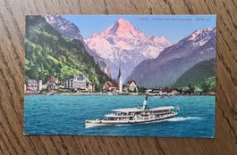 Flüelen mit Dampfschiff Uri