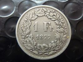 1 Fr. 1877  -  Ungereinigt  -