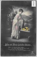 Junge Frau - Wenn die Rosen sprechen könnten - coloriert