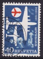 SBK-Nr. 327 (SWISSAIR 1956) gestempelt