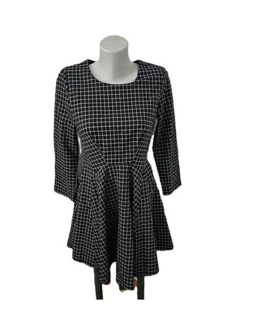 elegantes Kleid Gr. M Karo schwarz FRNCH