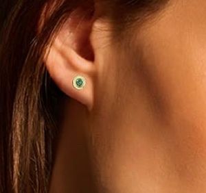 Orecchini pendenti & Orecchini a lobo: Ohrringe aus Gelbgold und Smaragd – Nuovo e nell'imballaggio originale da Hemmental venduto da Zirconwelt 2