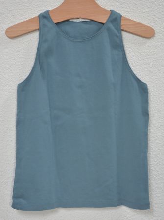 Ärmelloses, rauchblaues Top von Yaya Woman