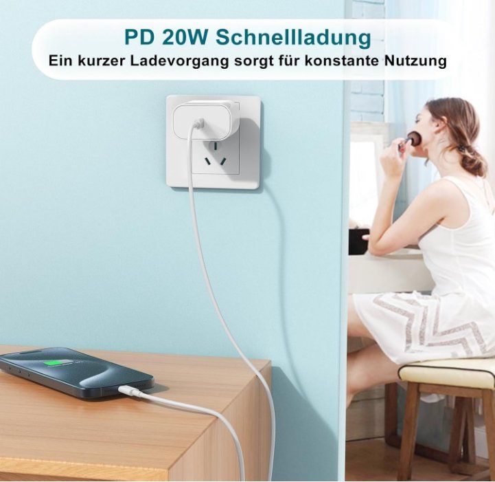 Apple Unità & Adattatore: iPhone 16 /15 Ladekabel Original mit USB C Netzteil – Nuovo (secondo la descrizione) da Thun venduto da 365buy 1