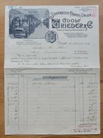Antike Rechnung Adolf Grieder & Cie Zürich 1906