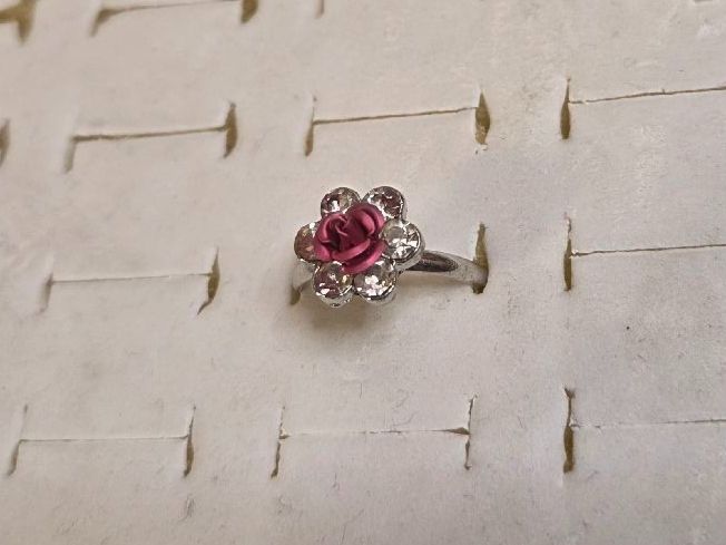 Ringe: Bague fantaisie rose fleur ajustable – Neu (gemäss Beschreibung) aus Territet von Cenh 2