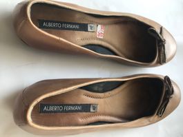 Ballerinas Alberto Fermani, Leder,  hellbraun