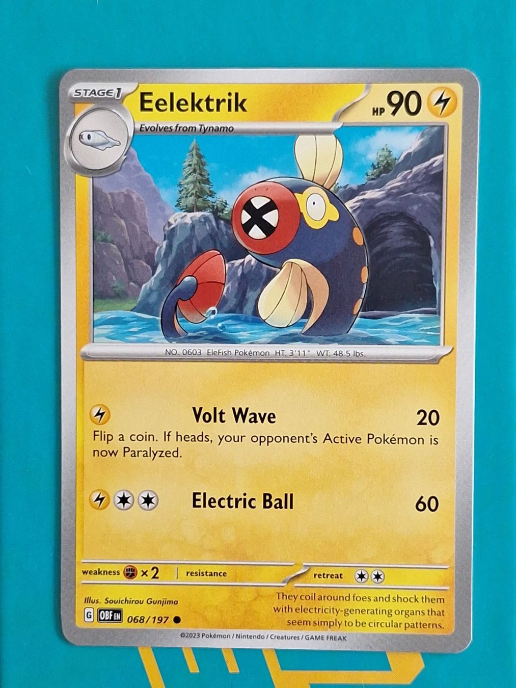 Pokémon Carte collezionabili: Eelektrik - Pokemon Obsidian Flames – Usato da Altstätten SG venduto da GGsGameshop