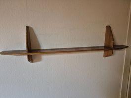 Vintage Wand Holzregal / Bücherregal